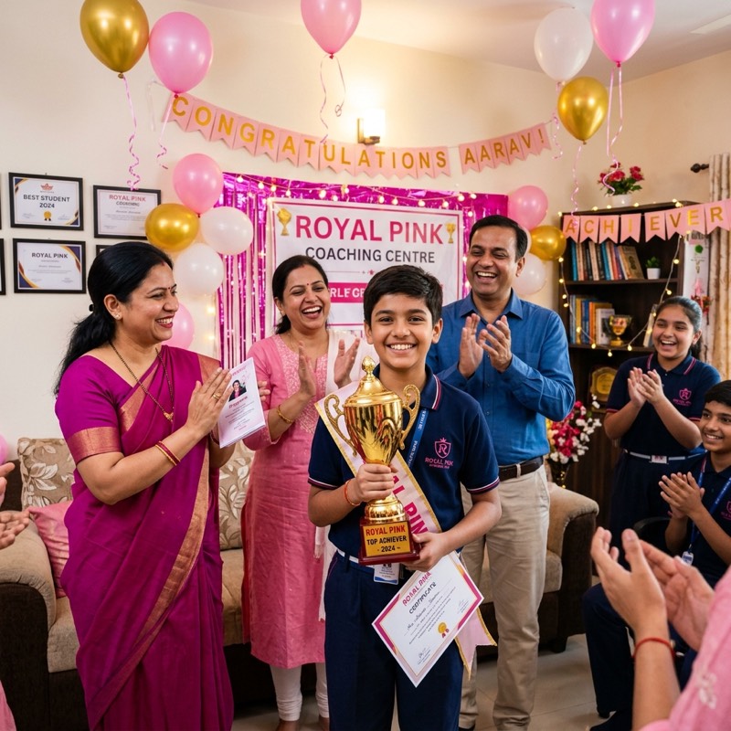 Proud moment of achievement in a home-based coaching center